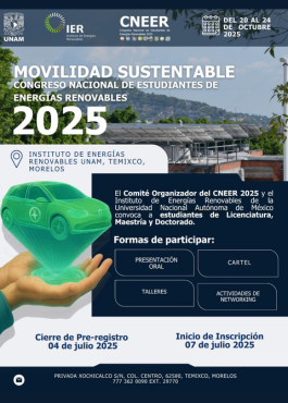 Congreso Nacional de Estudiantes de Energías Renovables 2025