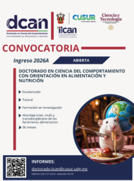 Doctorado en Ciencia del Comportamiento con orientación en Alimentación y Nutrición